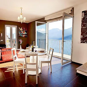 Bild zeigt eine attraktive Ferienwohnung am Comer See.